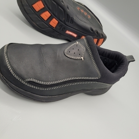 Lands End Shoes Women's 7 D All Weather Black Leather Slip-On Moc Comfort - Picture 5 of 7